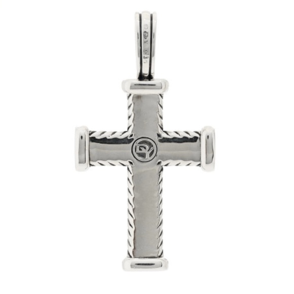 Authentic Sterling Silver and Black Diamond Cross Pendant ONLY - Picture 7 of 10